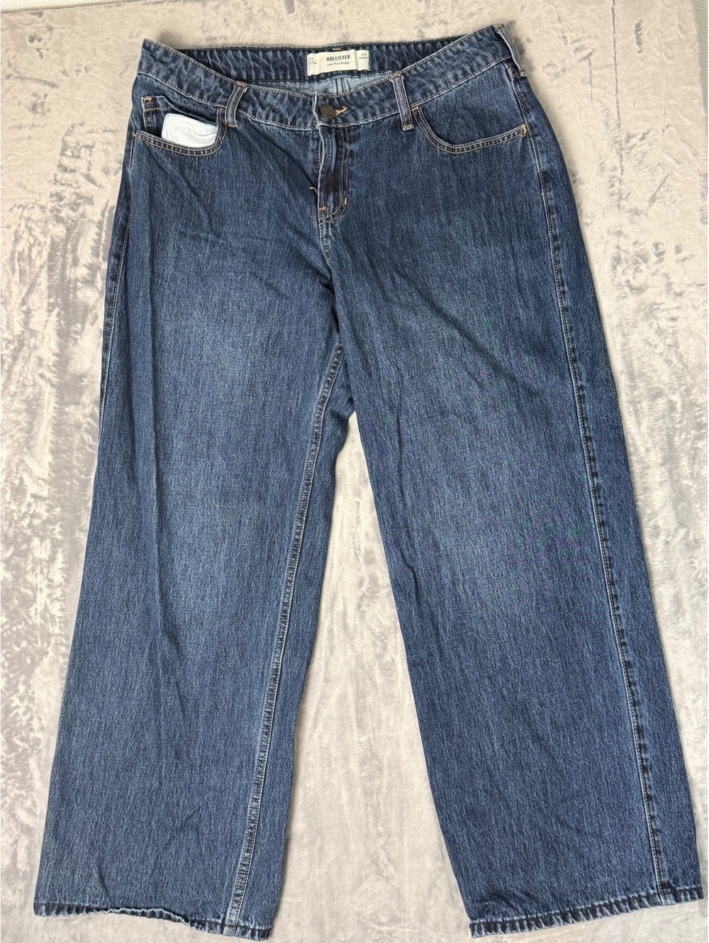 Hollister Low-Rise Baggy Wide Leg Jeans Size 12R W31 Regular